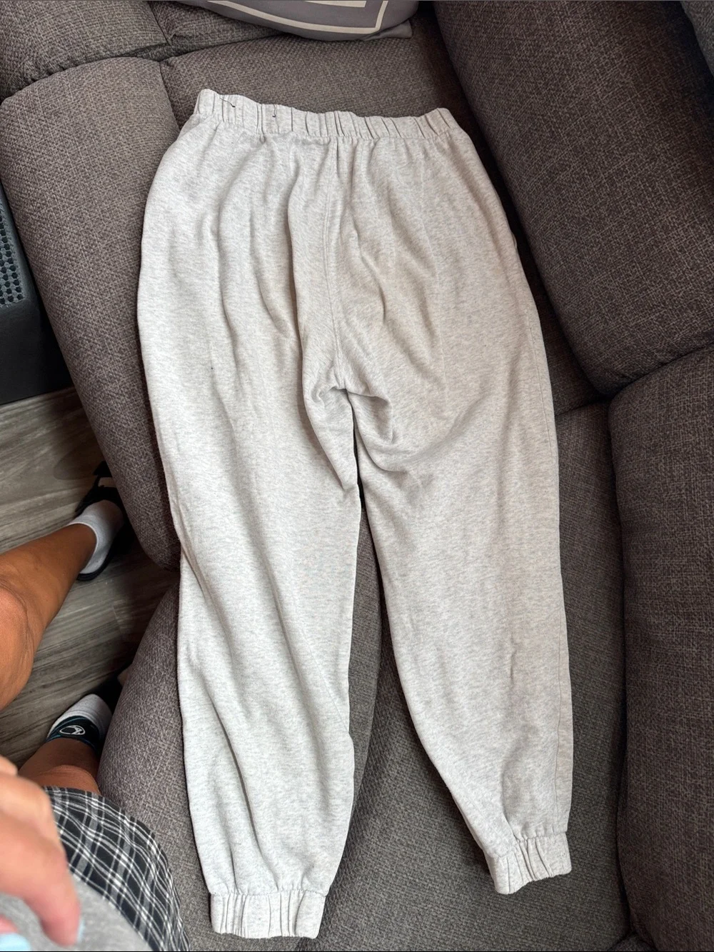 Hollister Light Gray Women's Elastic-Waist Jogger Pants